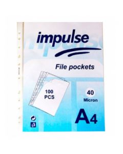 Transparent files A4 "Impulse", 40 microns